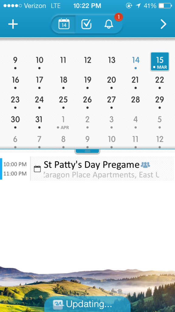 calendar view