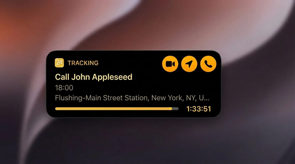 24me Live Activities on the iOS 27 Lock Screen and Dynamic Island